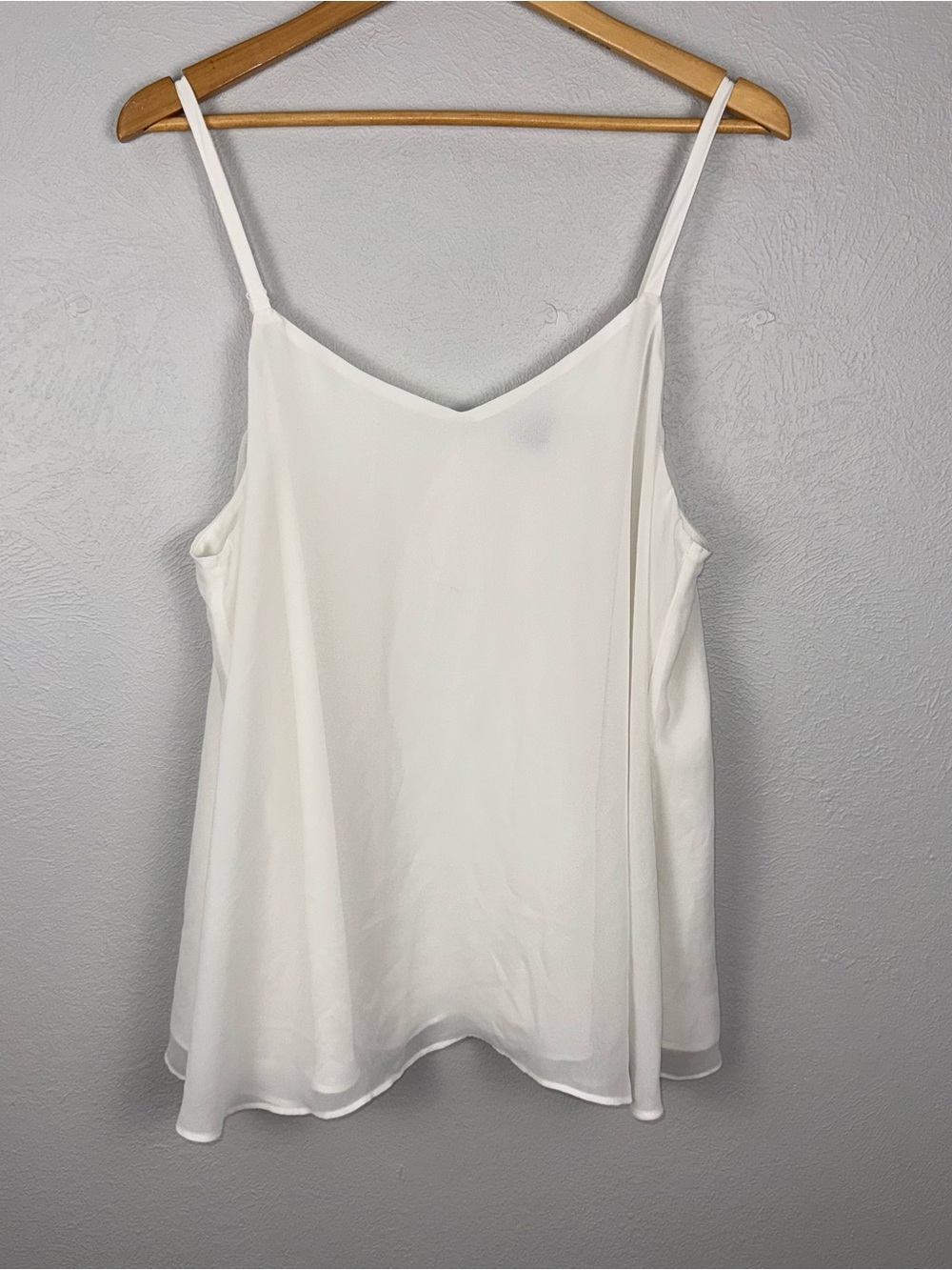 Torrid Sophie White Chiffon Double‎ Layer Swing Cami Top 1 14/16 Minimalist Boho